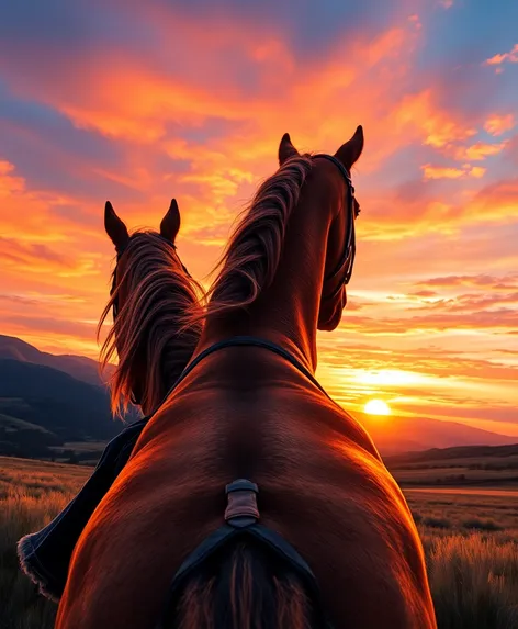 riding a horse bareback