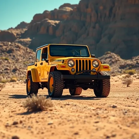 yellow jeep wrangler tj