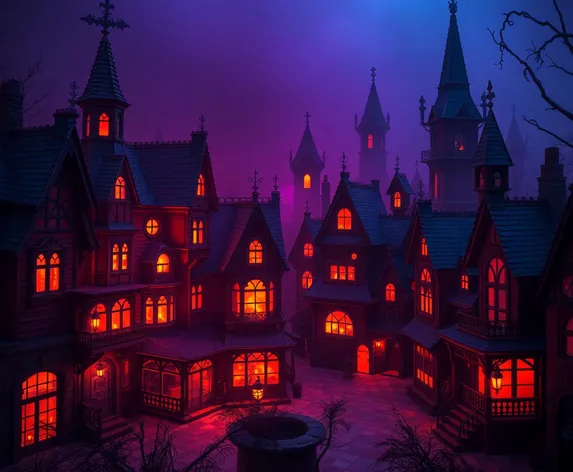 halloween village