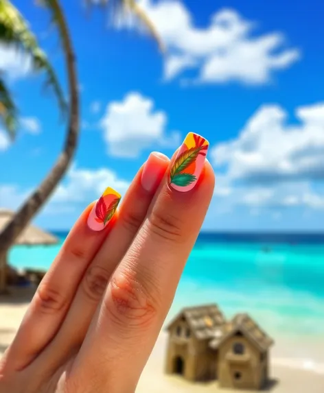 palm tree nails