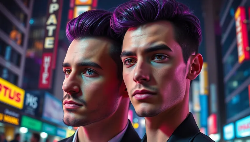 purple highlights men