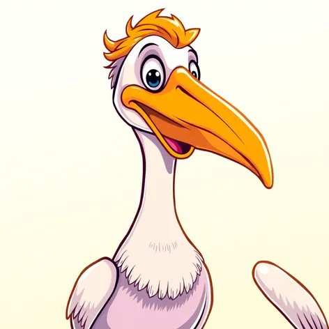 cartoon pelican bird dibujo