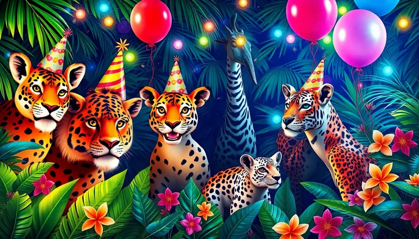 jungle theme birthday invitation