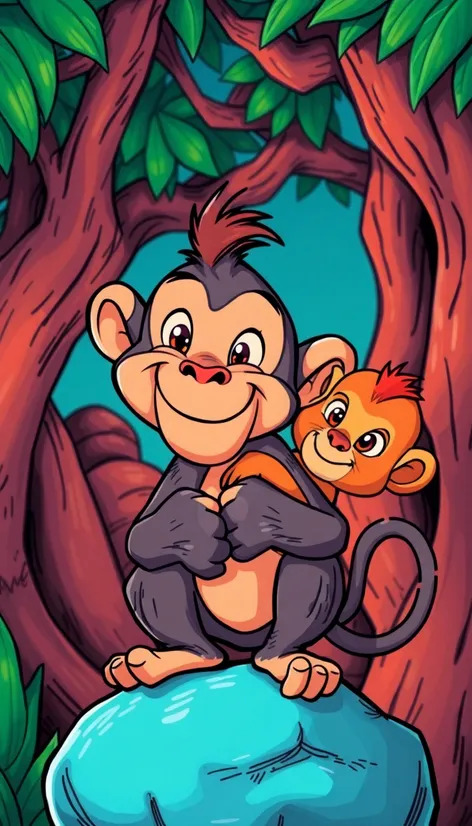 monkey holding simba up