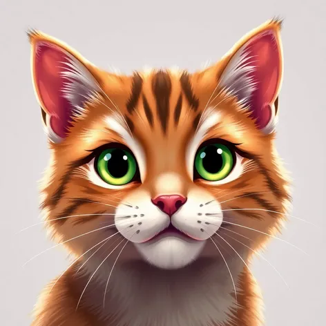 cartoon cat realistic