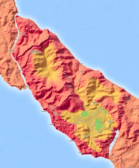 outline map ventura county