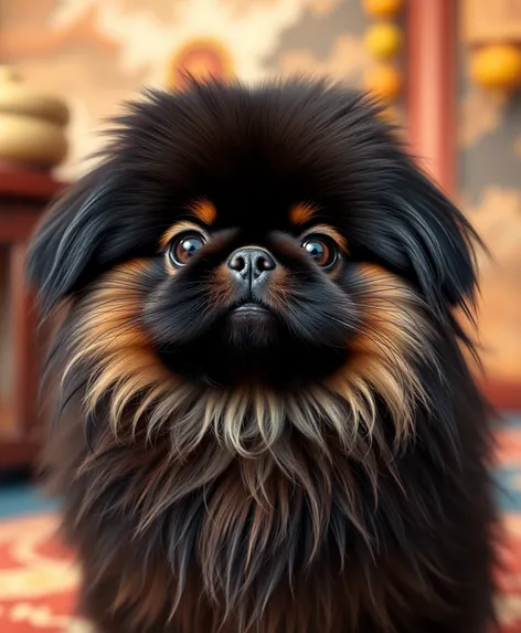 black and tan pekingese