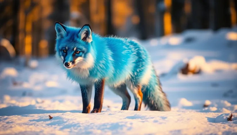 blue fox coat color