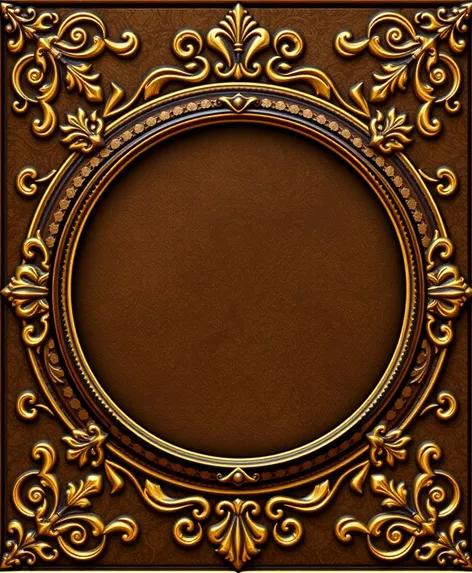 bronze frame circle clipart