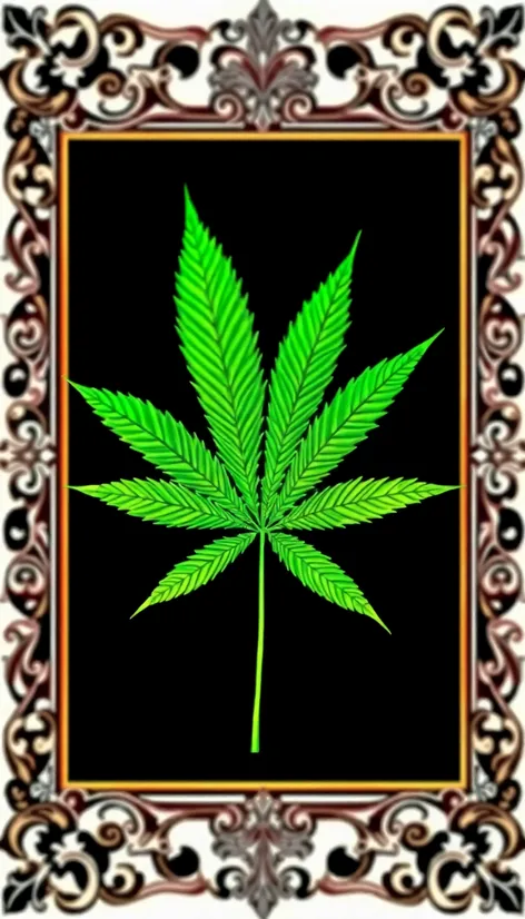 cannabis leaf page border