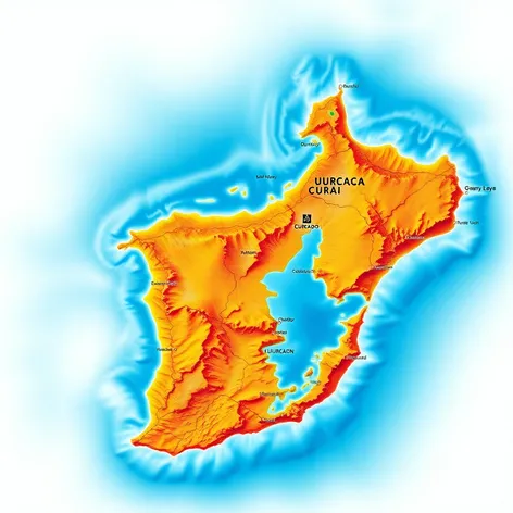 map curacao island