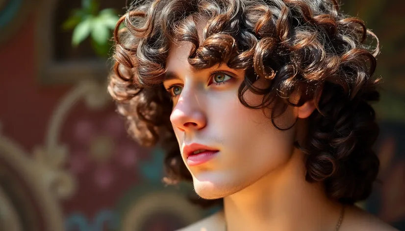 curly long hairstyles male