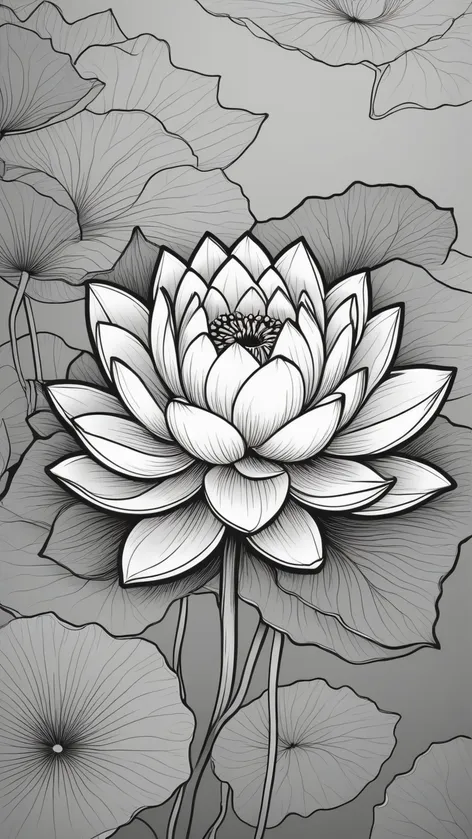 lotus flower outline