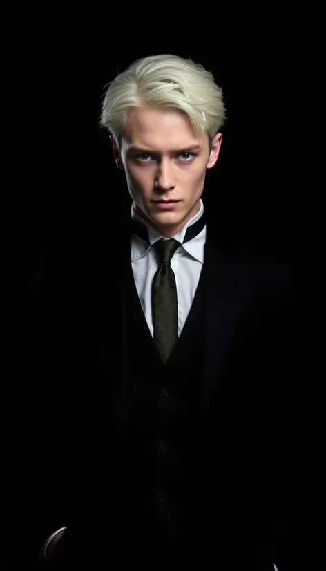 draco malfoy black suit