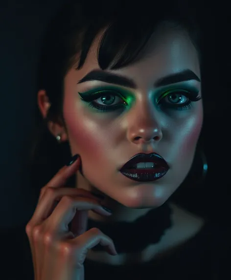 green eyeliner