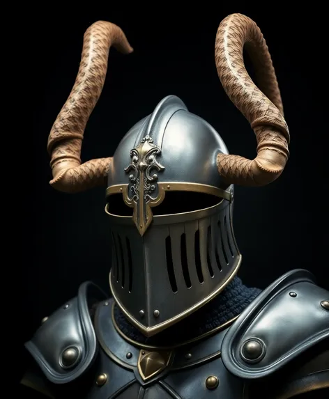 knight helmet horns