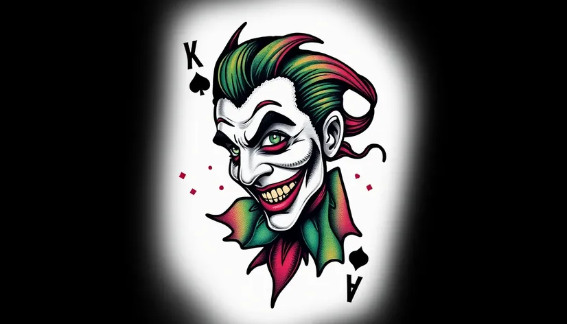 playing card joker tattoo