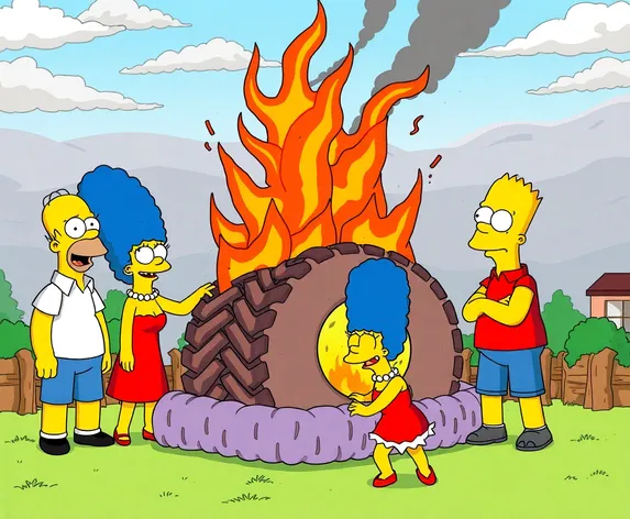 simpsons tyre fire