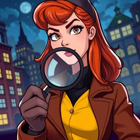 female detective cartoon