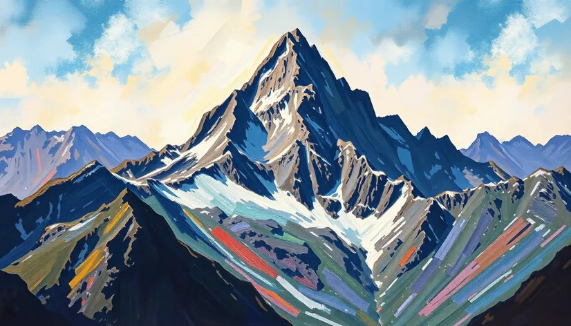 jagged peak painting