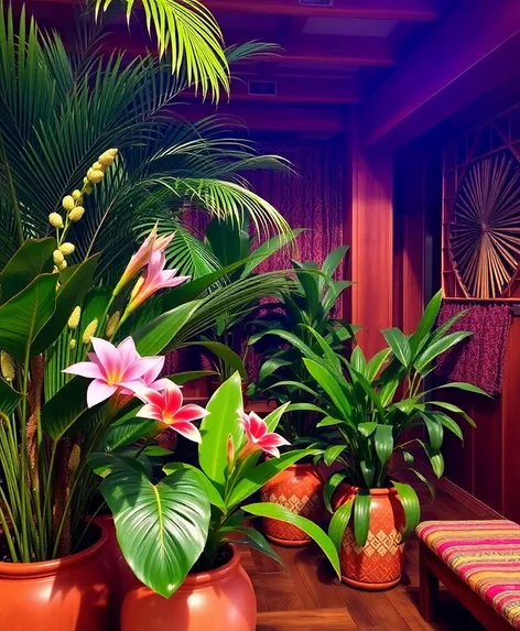 classic tropical living room