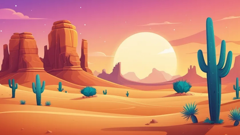 cartoon desert