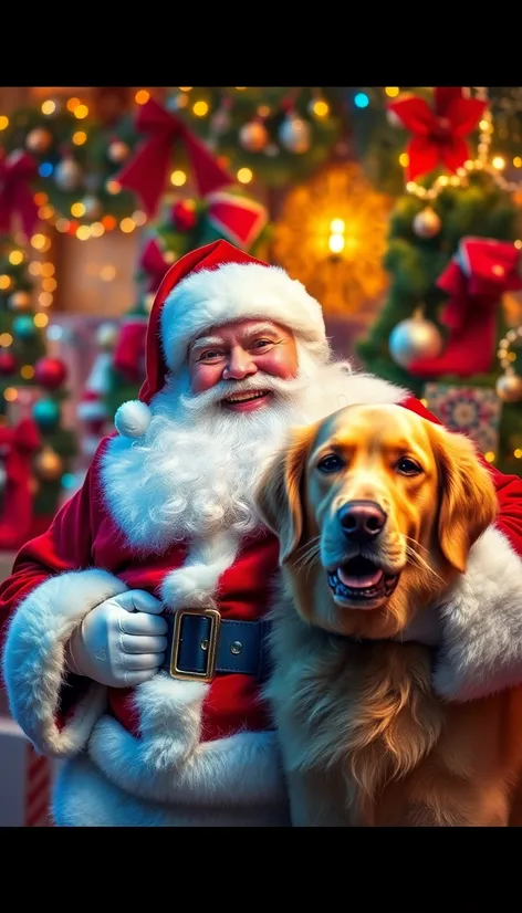 golden retriever santa