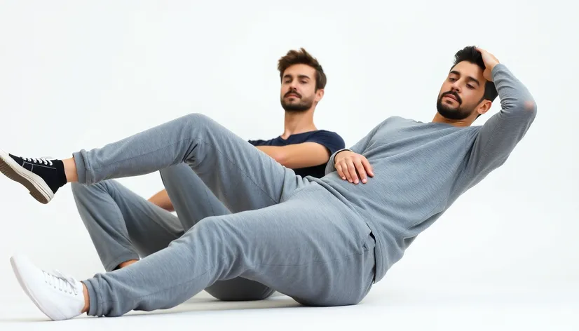 men in gray sweatpants