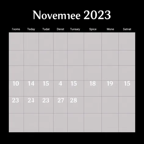 november 2023 printable calendar