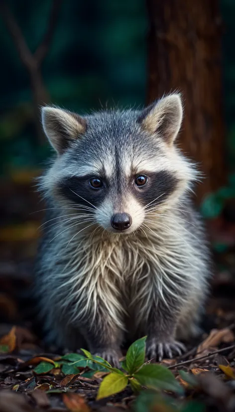 albino raccoon