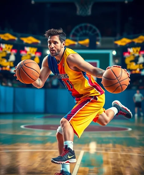 messi play basketball