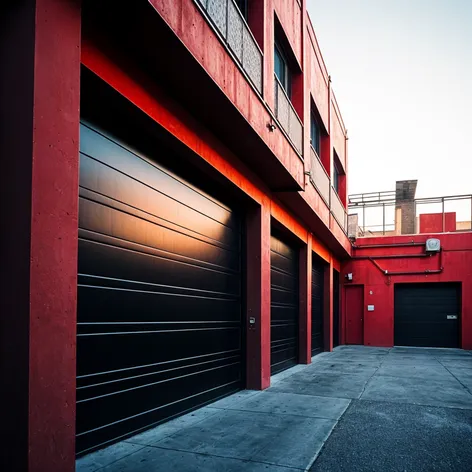 black garage doors