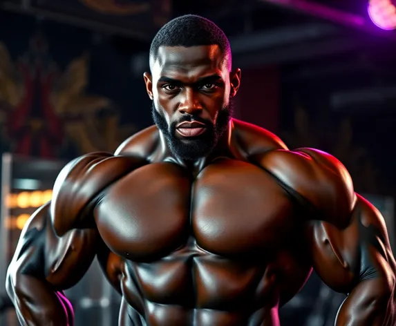 muscular black body builder