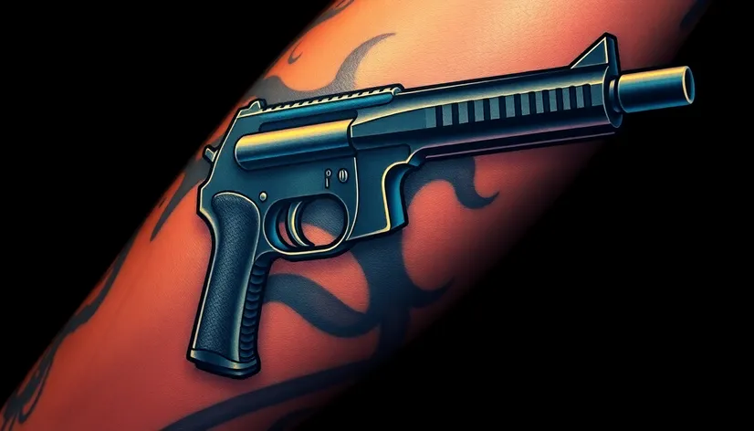 gun tattoo